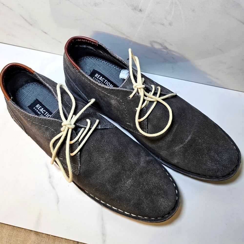Desert Wind Gray Suede Kenneth Cole Reaction Men's Ankle Boots Size 11